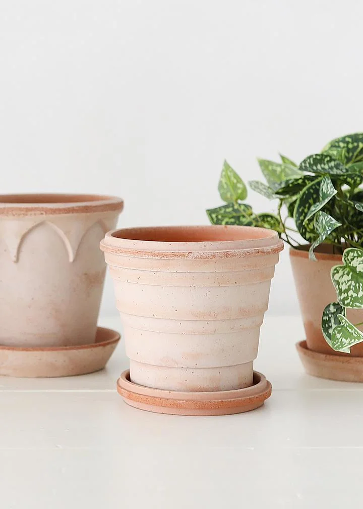 Hot Sale Handmade Terracotta Flower Plant Pot and Saucer
