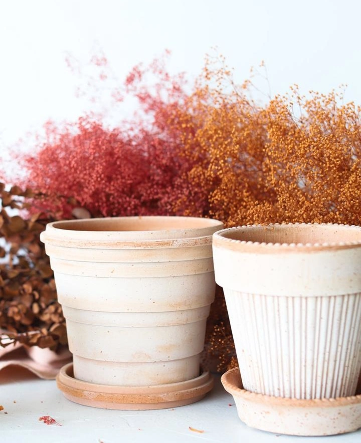 Hot Sale Handmade Terracotta Flower Plant Pot and Saucer