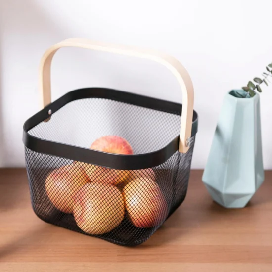 Metal Wire Basket with Handles Multi