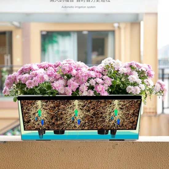 Nordic Style Wall Planters Railing Planter Boxes for Outdoor Plants Rattanlarge Window Flower Pots for Balcony Garden (TB